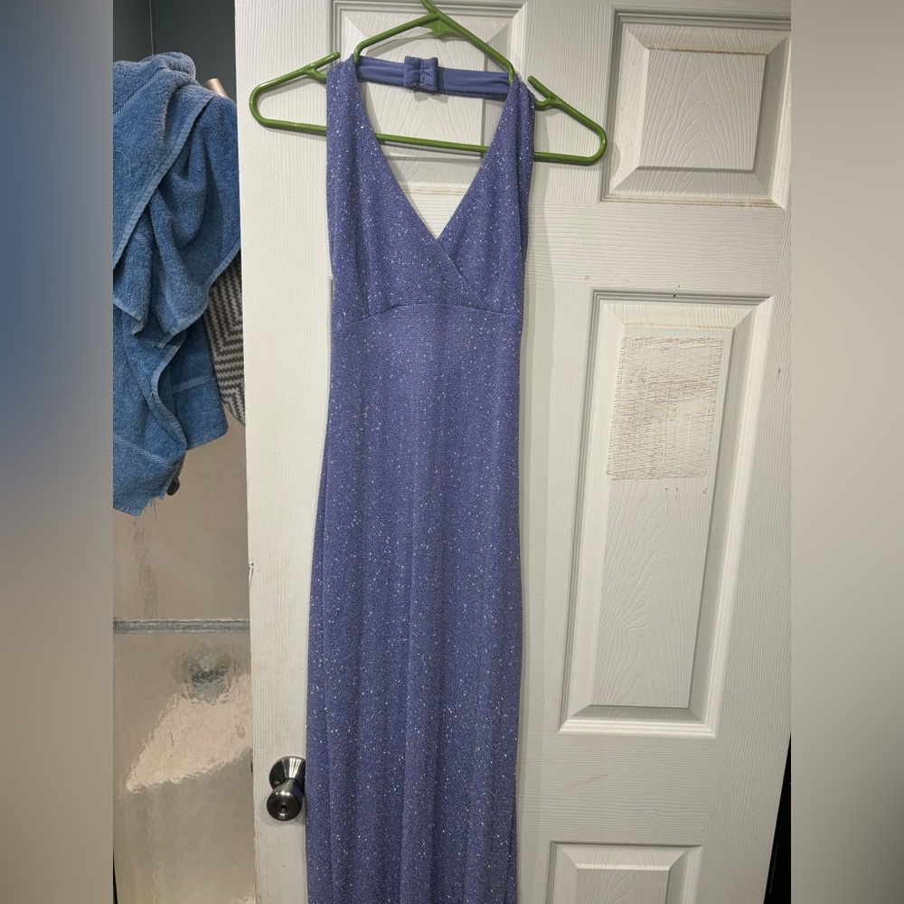 City triangles purple shimmer dress
